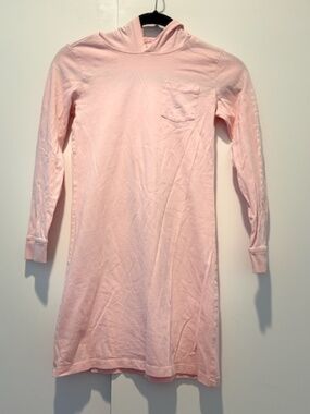 Vineyard Vines Girls Hooded T-Shirt Dress Pink Whale Logo Size M 10-12